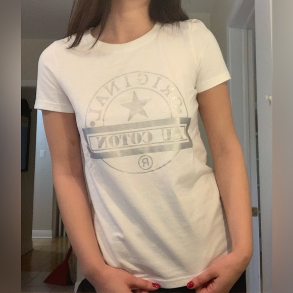 Au Cotton White T-Shirt - Picture 2 of 5